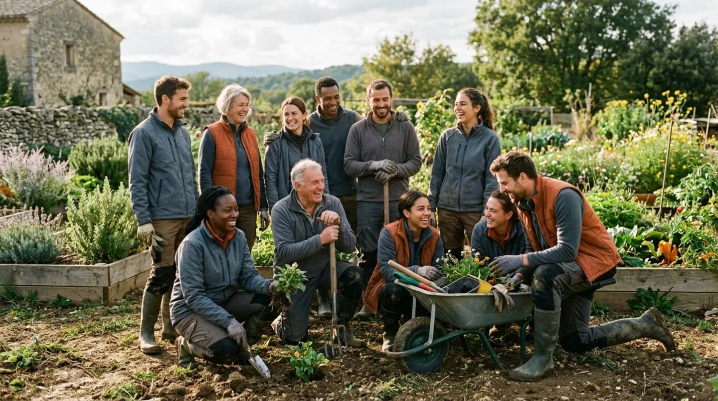 Groupe de bénévoles mobilisés sur le terrain